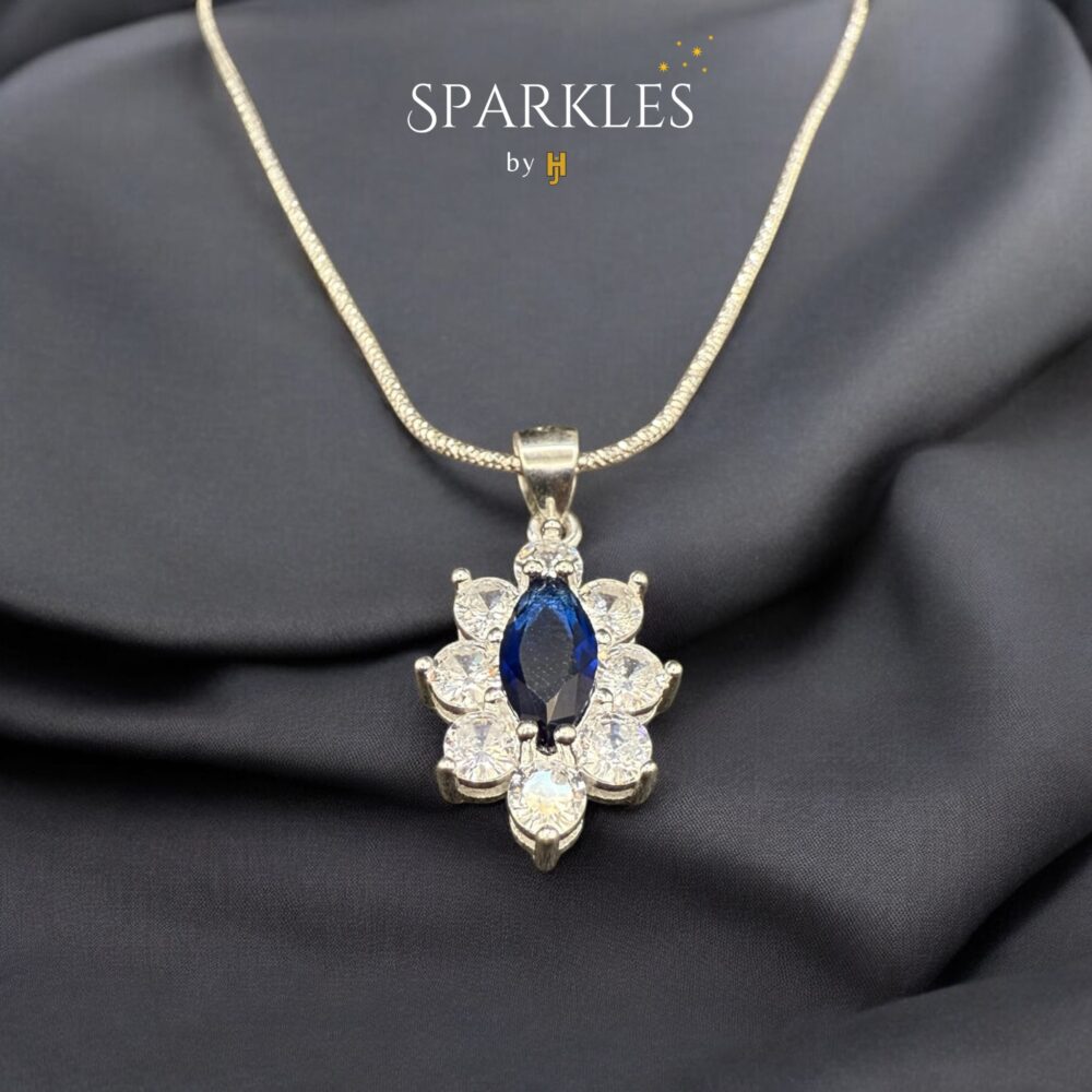 BLUE MARQUISE LOCKET SET - 925 - Image 3