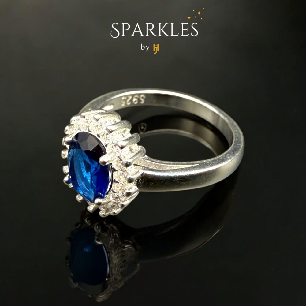 THE BLUE OVAL RING - 925 - Image 3