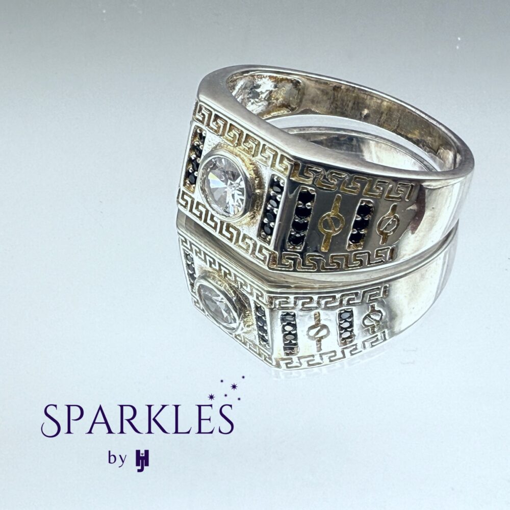 ITALIAN SILVER MEN`S RING - 925 - Image 2