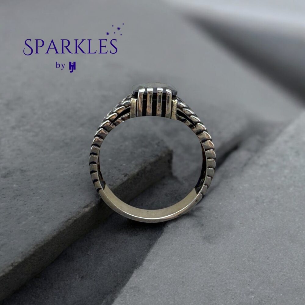 LINKED CUBAN AGATE RING - 925 - Image 3
