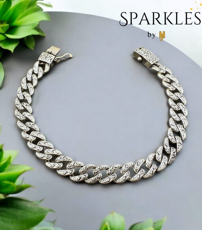 ENGRAVED CUBAN BRACELET - 925