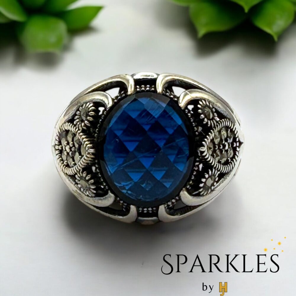 BLUE STONE RING - 925