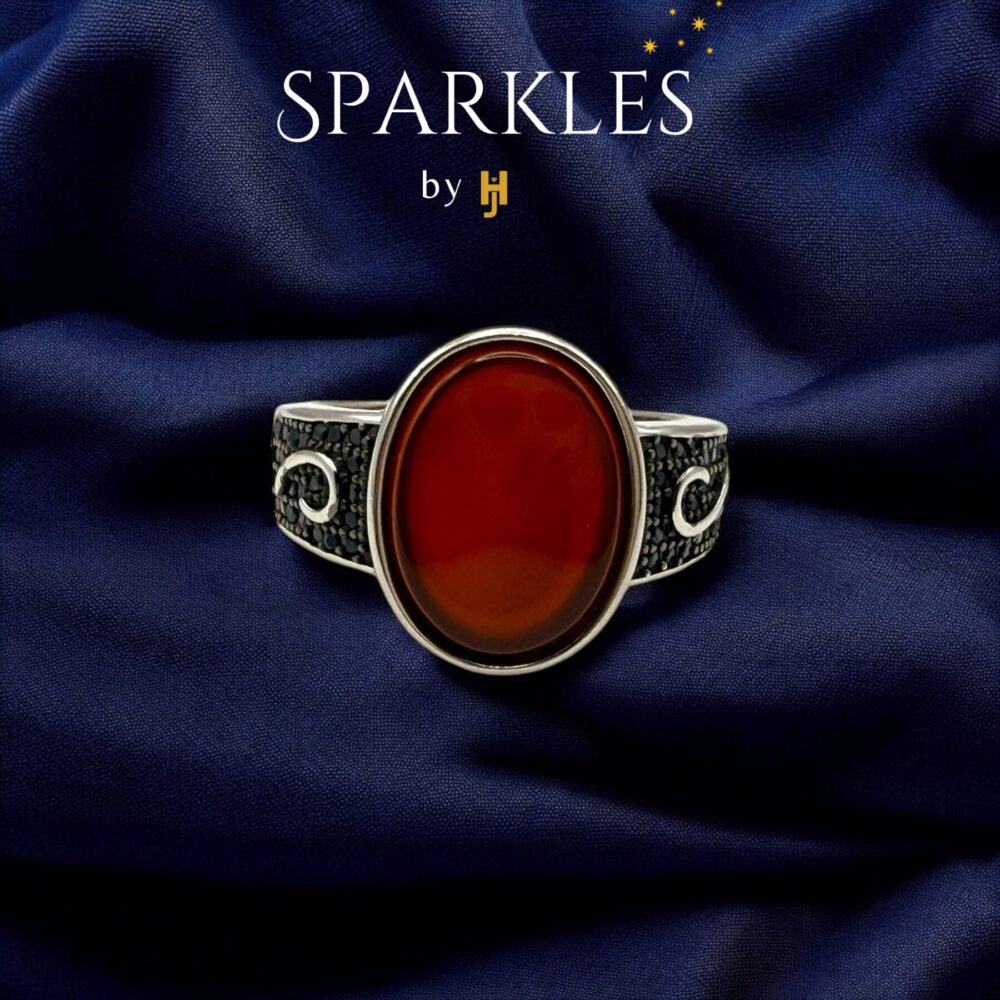 AGATE STONE RING - 925