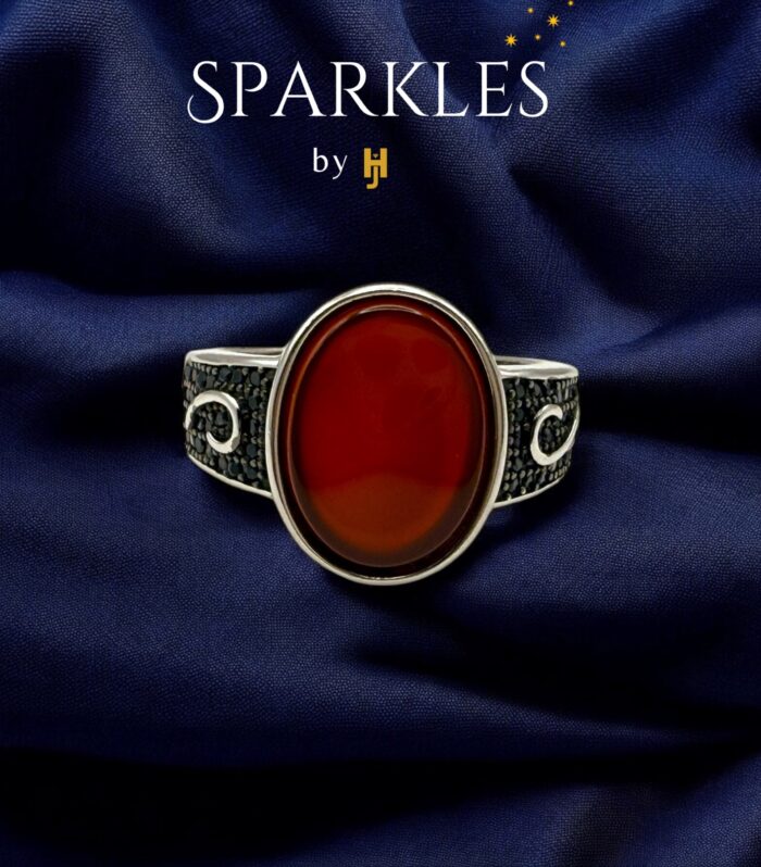 AGATE STONE RING - 925