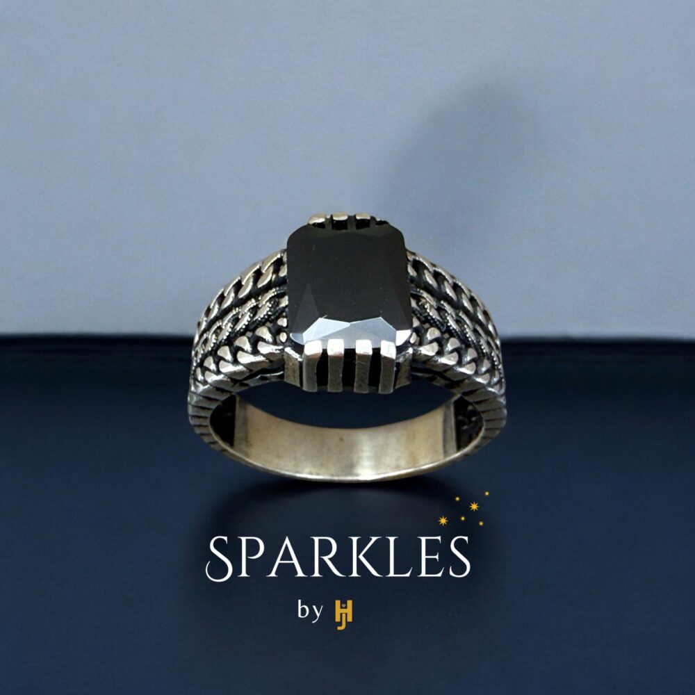 LINKED CUBAN AGATE RING - 925
