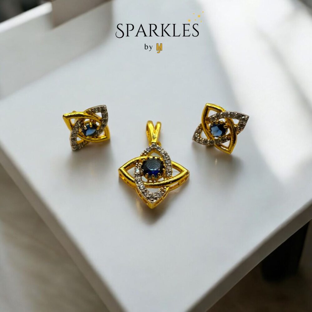 TWISTED EYE PENDANT SET - 925