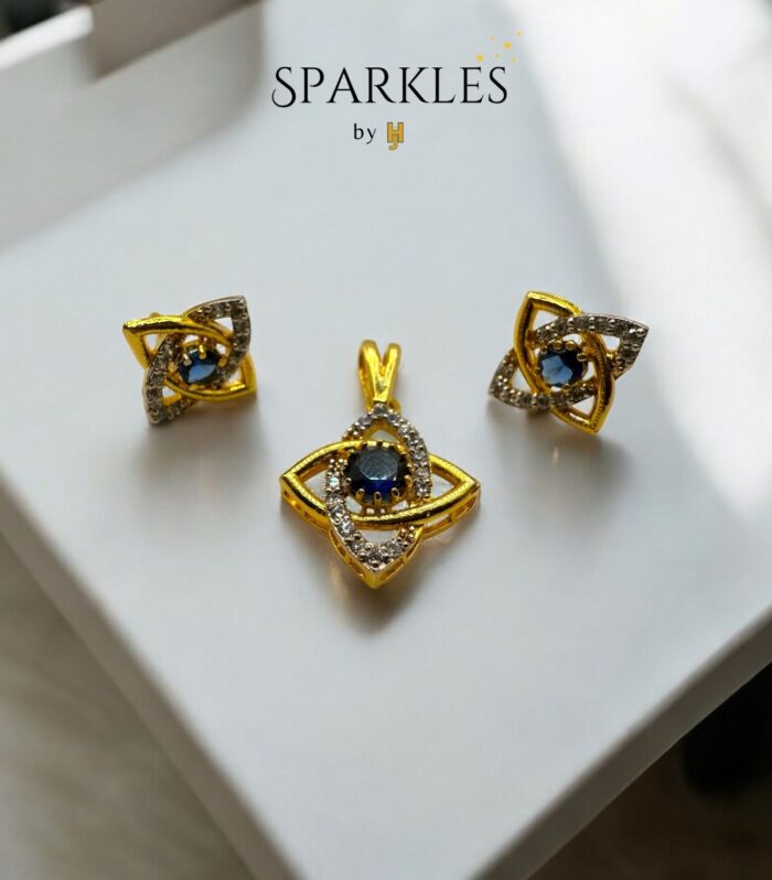TWISTED EYE PENDANT SET - 925
