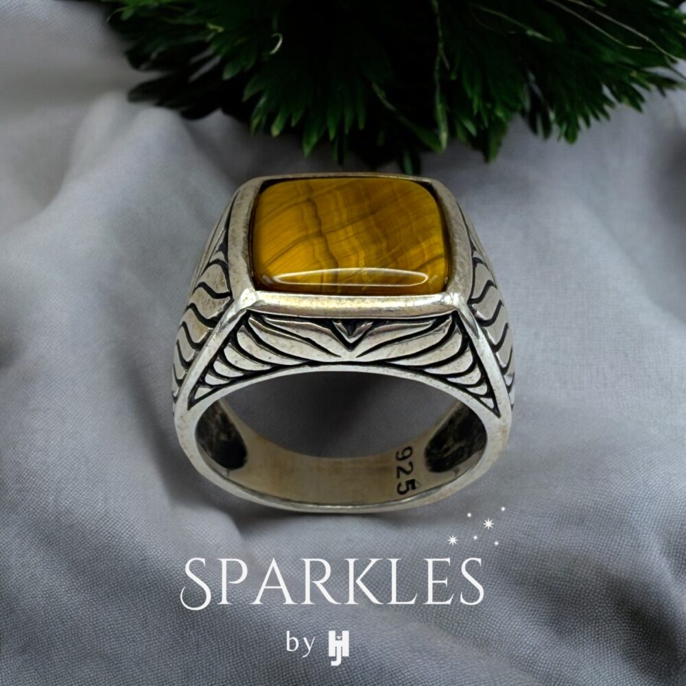 TIGER EYE RING - 925