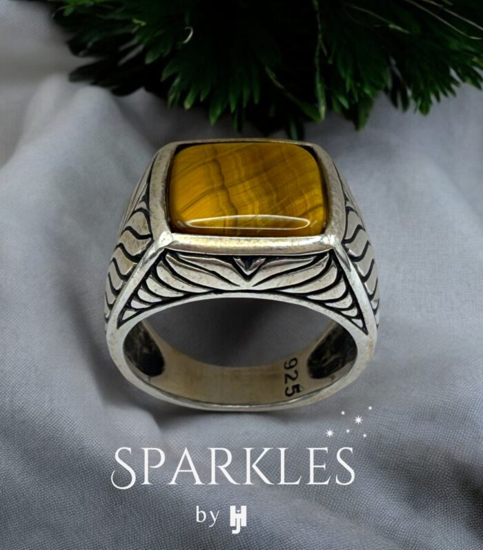 TIGER EYE RING - 925