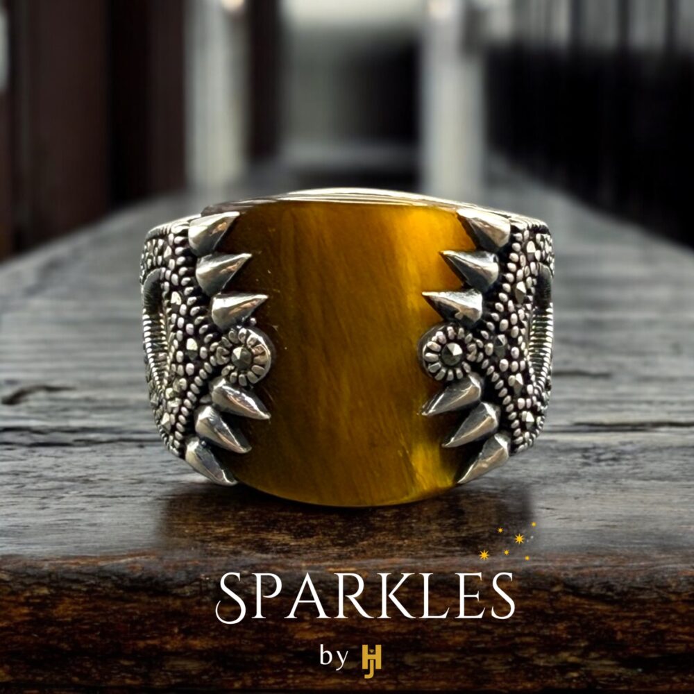 TIGER EYE TURKISH RING - 925 - Image 2