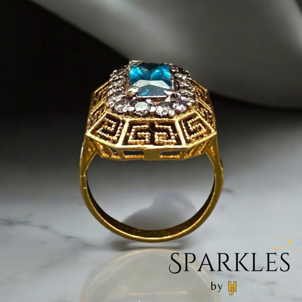 BLUE WAVES RING - 925